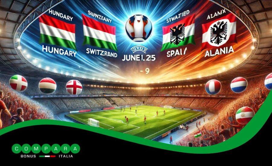 15 giugno Europei 2024: Ungheria vs Svizzera – Spagna vs Croazia – Italia vs Albania